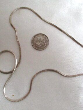 Share Vintage 925 Snake Chain Link Sterling Silver 925 Italy 16"